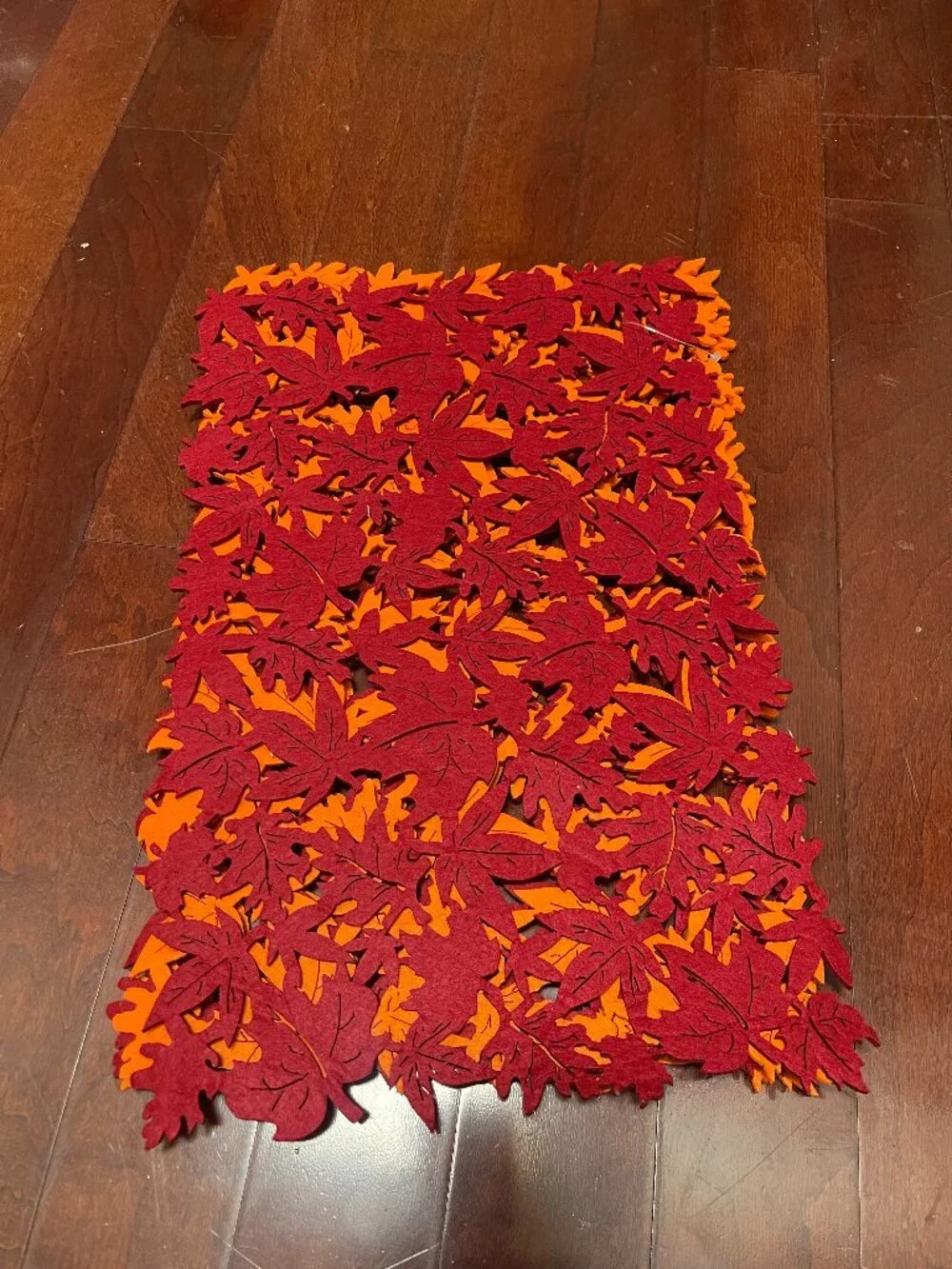 Fall Felt Leaf Placemats Set of 4 Thanksgiving Table Decor